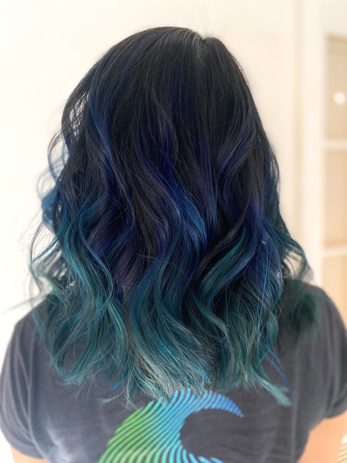 Stunning fashion Color Ombre, blue and turquoise