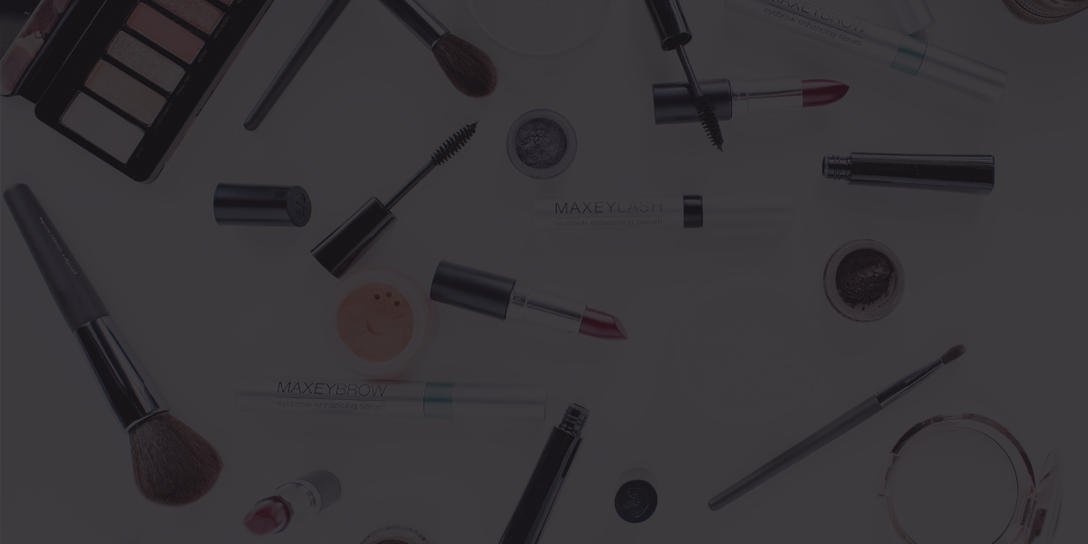 Makeup on a table