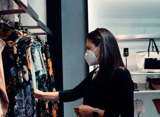 Looking at inventory on shelf