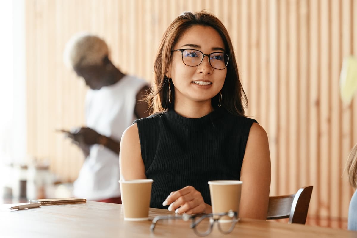experiential retail customer drinking coffee