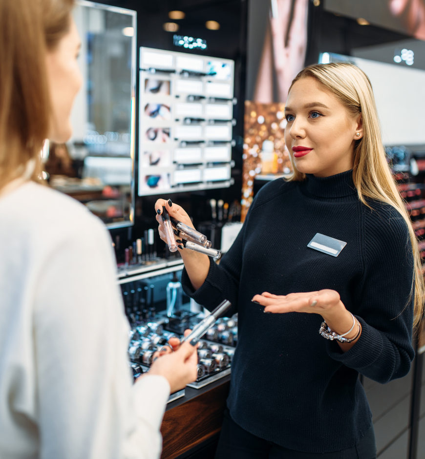 Cosmetics in store
