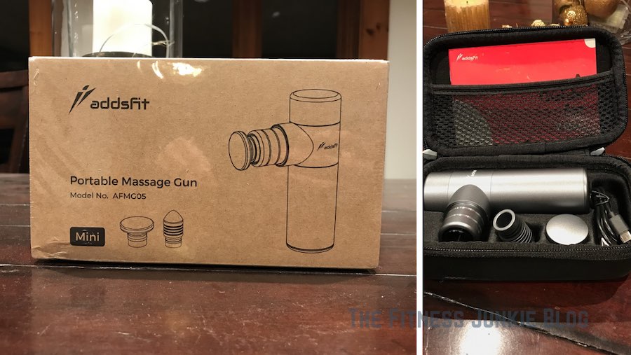 Image of the addsfit in the original packaging and an image of the addsfit case contents.
