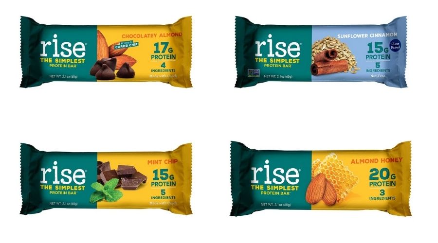 Four Rise Bar protein bars.