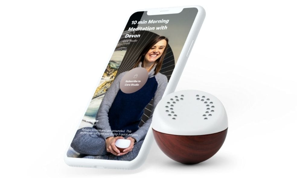 HelloCore meditation training app and device