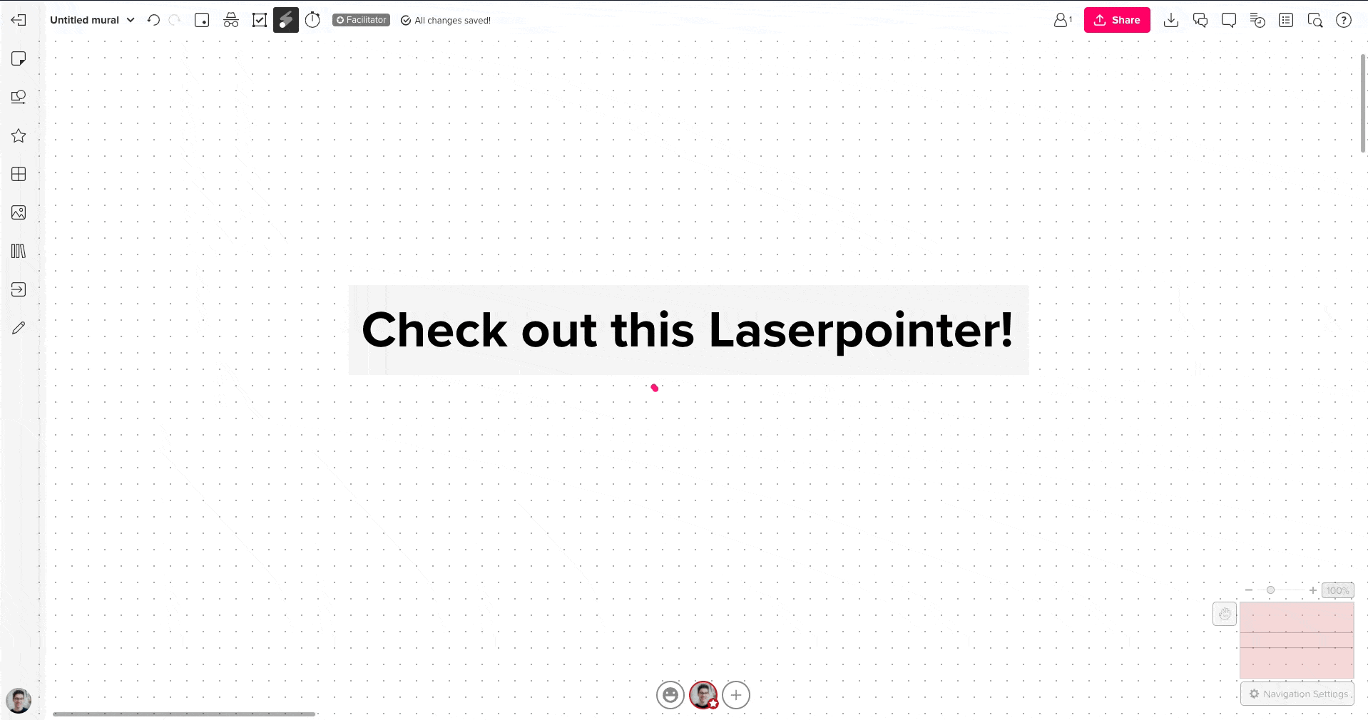 Mural laser pointer demo