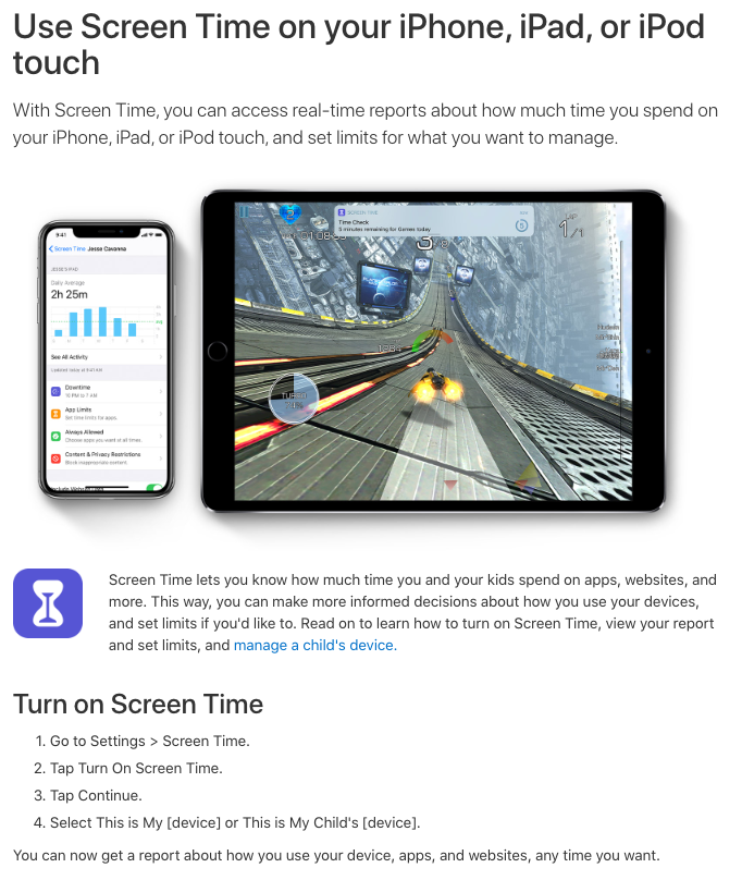 monitor screen time on iphone ipad or ipod touch