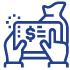 Hands finance icon