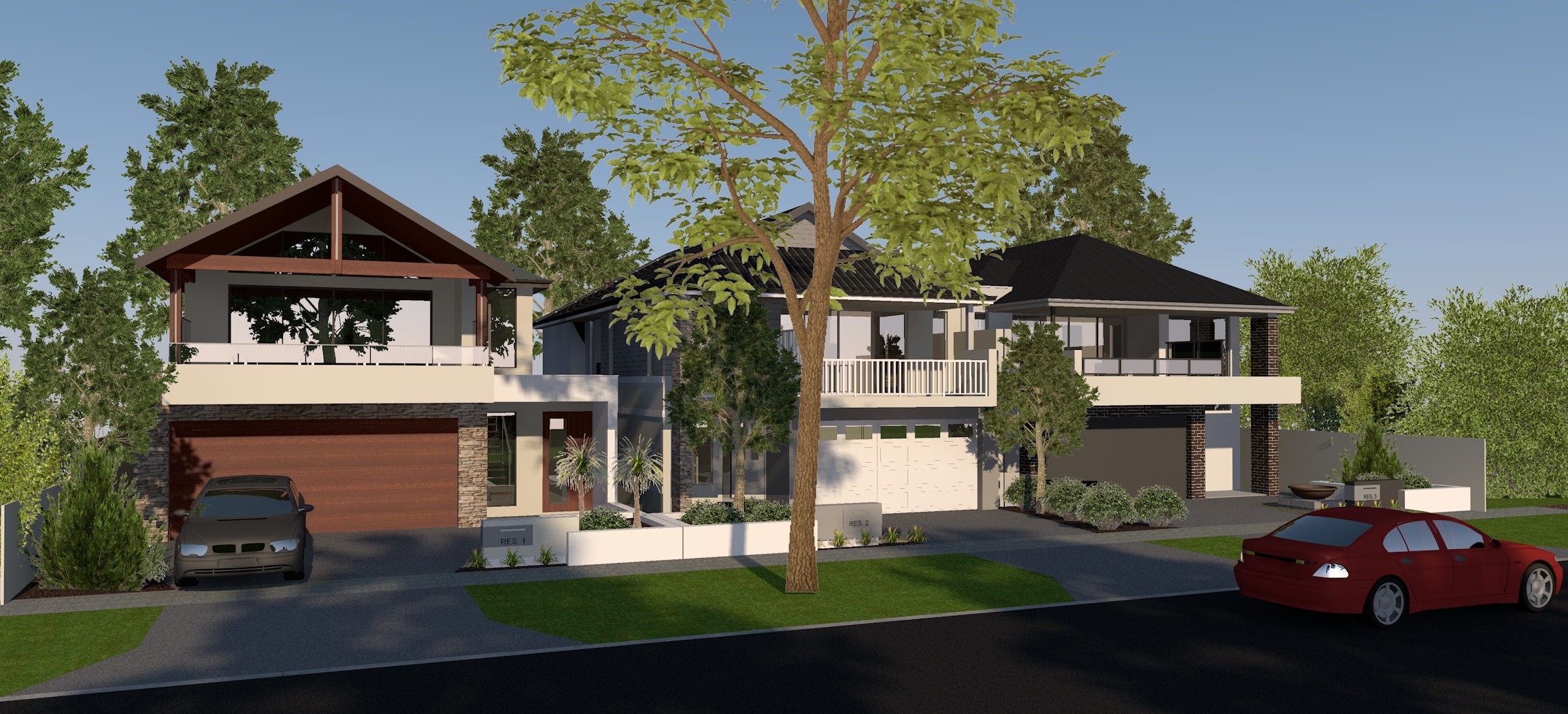 Como development - 3 homes