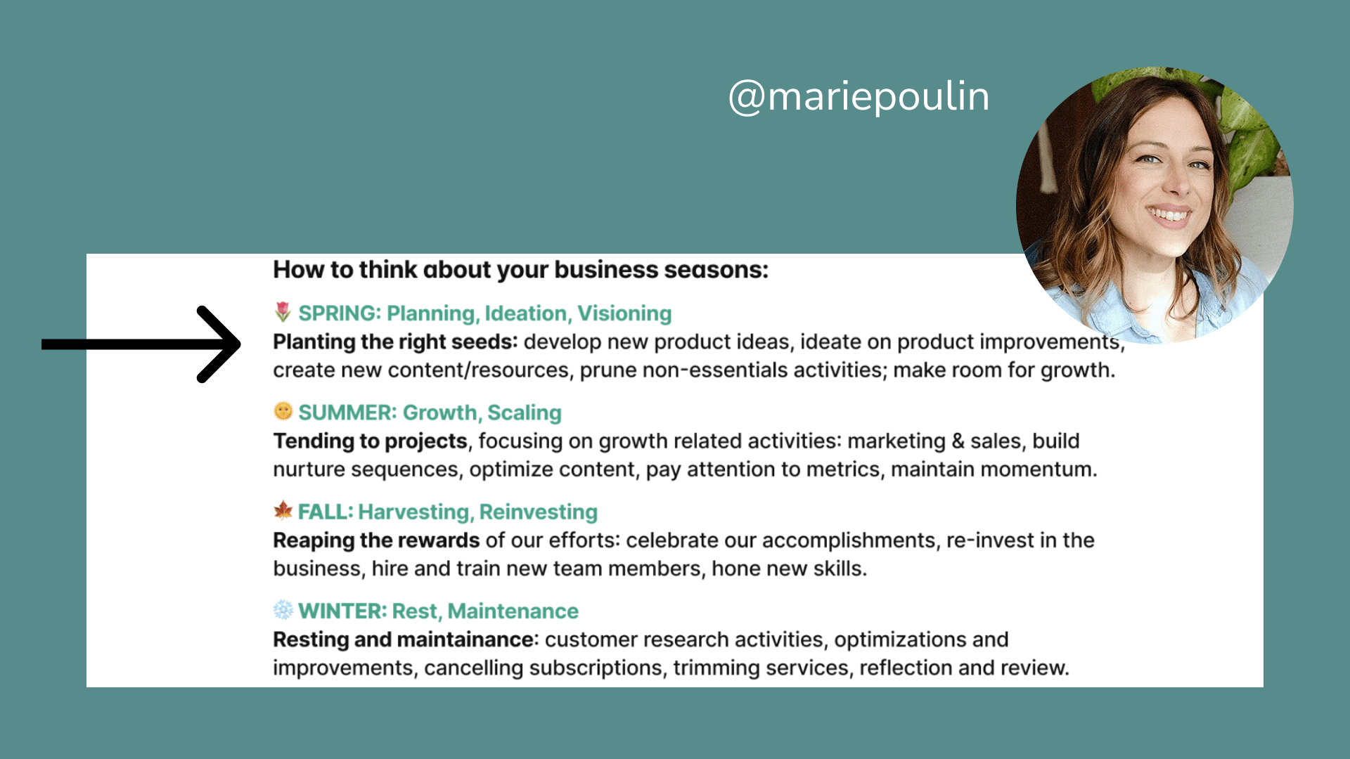 How to think about your business seasons