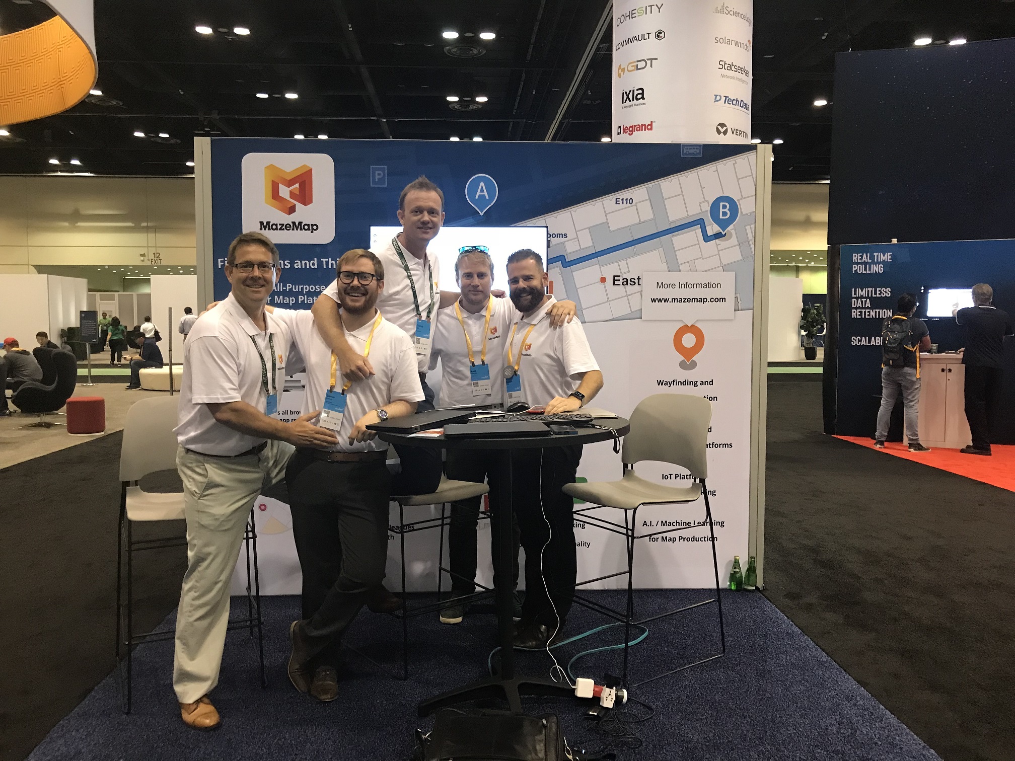 Picture illustrating The MazeMap team on cisco Live