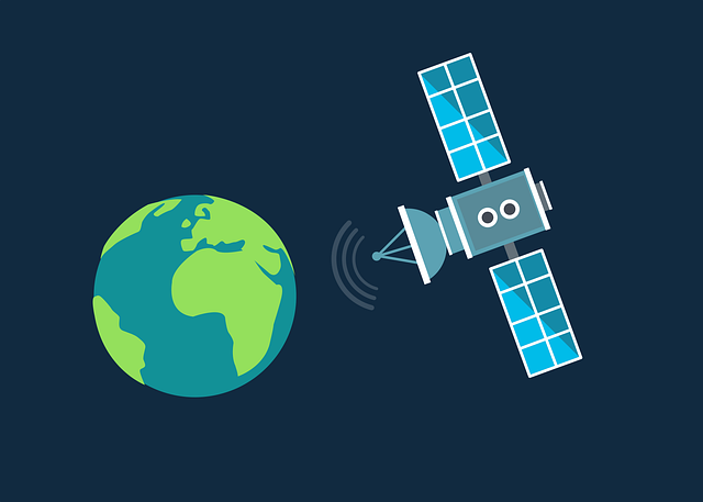 A satelitte revolving earth
