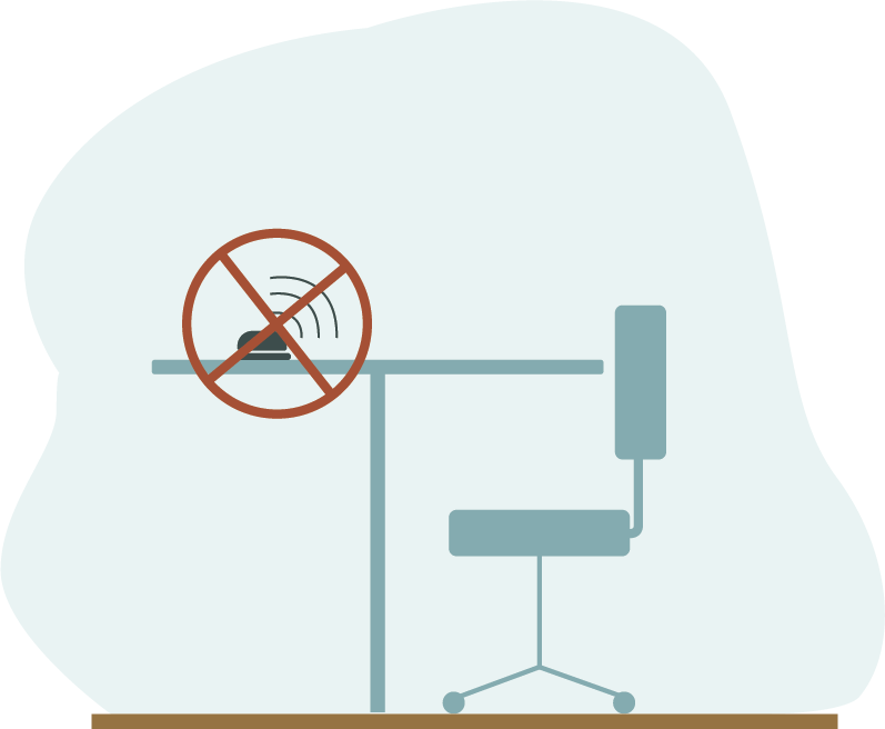 Illustration of a desk sensor being superflous with this new solution