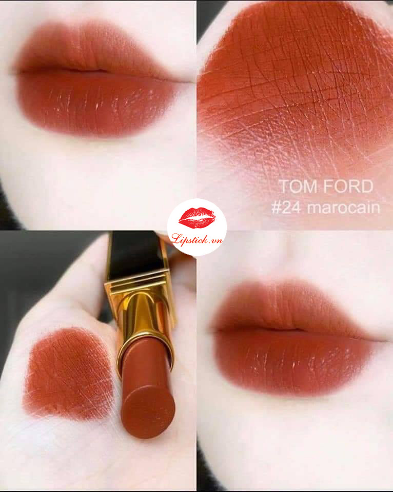 Son Tom Ford 24 lên màu chuẩn nét dù chỉ một đường thoa