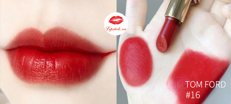 Màu đỏ tươi chính là điểm nổi bật nhất là son Tom Ford Scarlet Rouge 16 này mang lại
