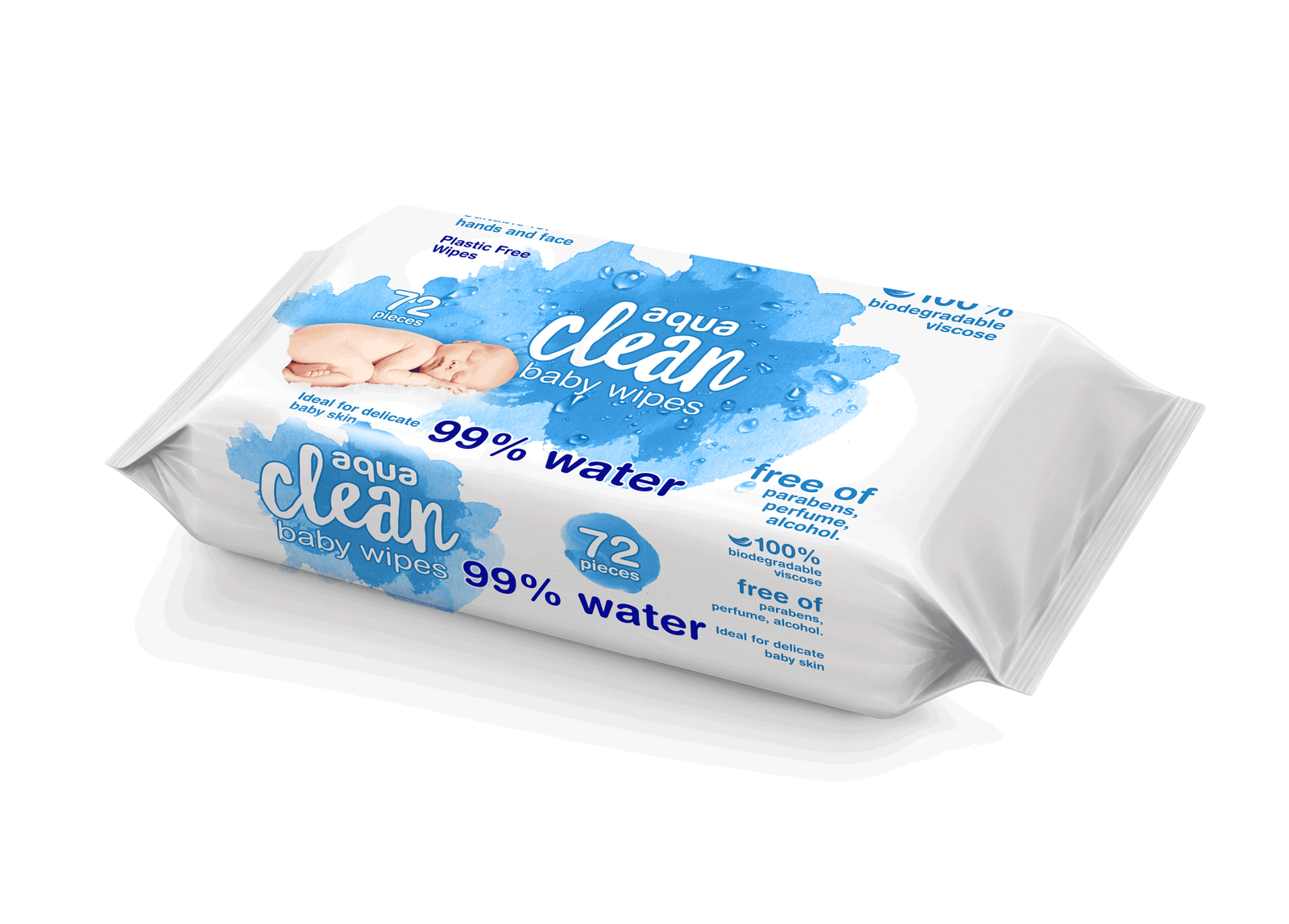 Aqua Clean Baby Water Wipes 99 Pure Water Wipes 100 PlasticFree