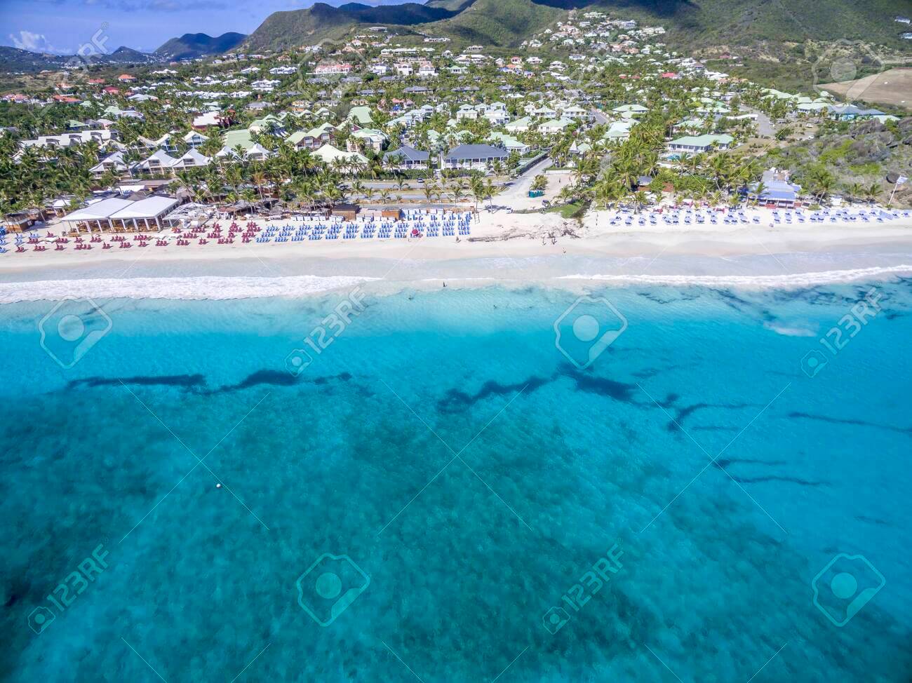 Orient Bay, the busiest beach in St. Martin