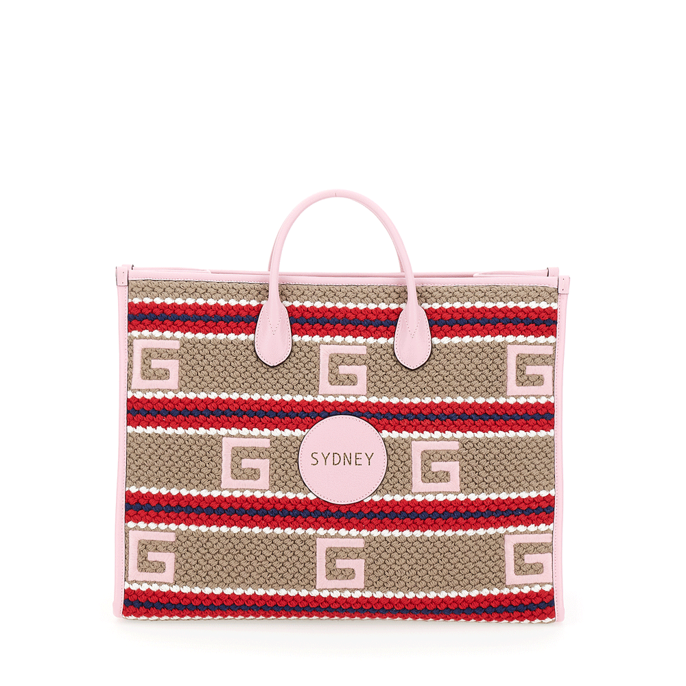 gucci exclusive sydney woven tote