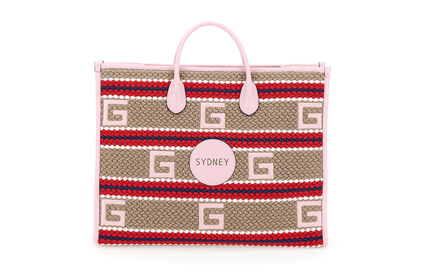 gucci exclusive sydney woven tote