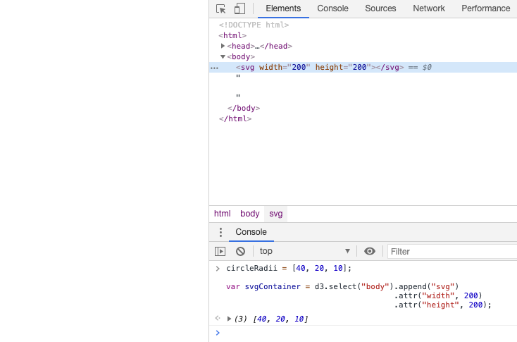 D3.js v6 Create SVG DOM element