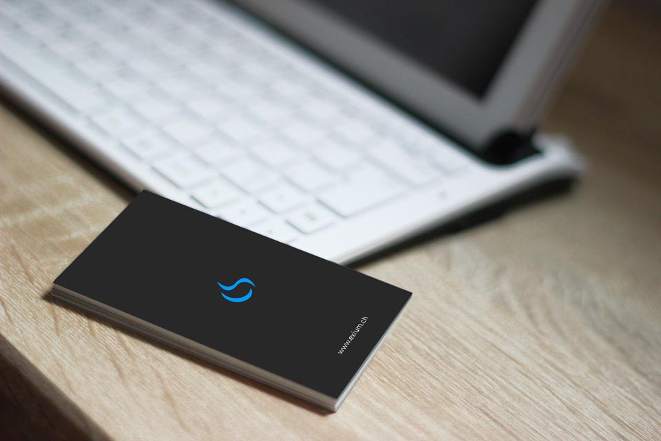 Front business card design of EXIUM