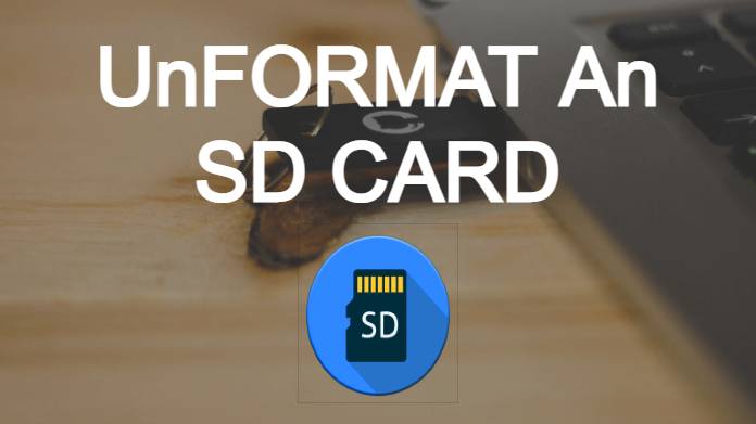 unformat sd card