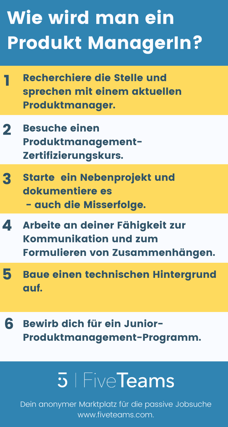 Was kannst du tun um Produktmanager zu werden?