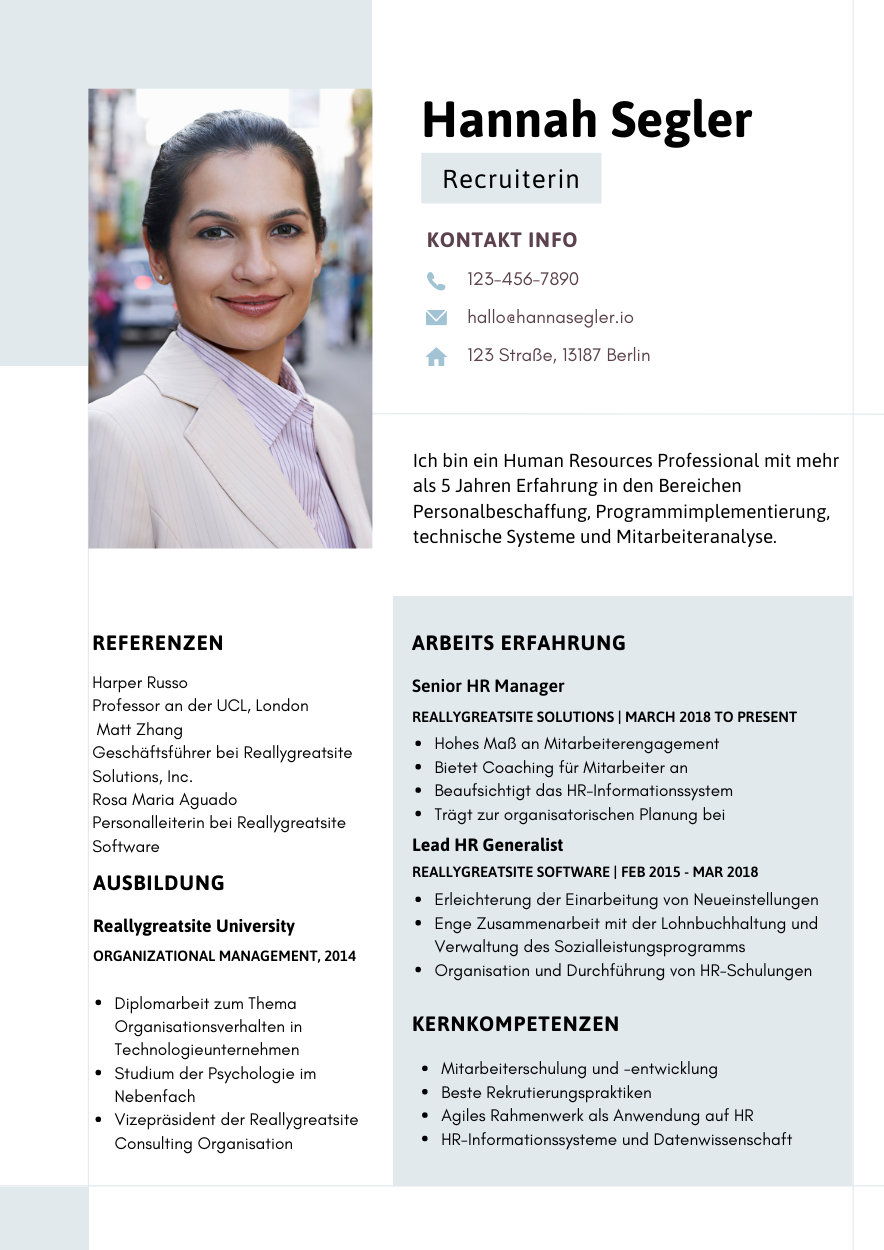 Mustervorlage-Lebenslauf-Recruiter