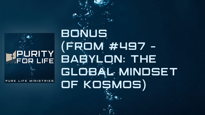 Bonus from Purity for Life Episode #497: Babylon: The Global Mindset of Kosmos