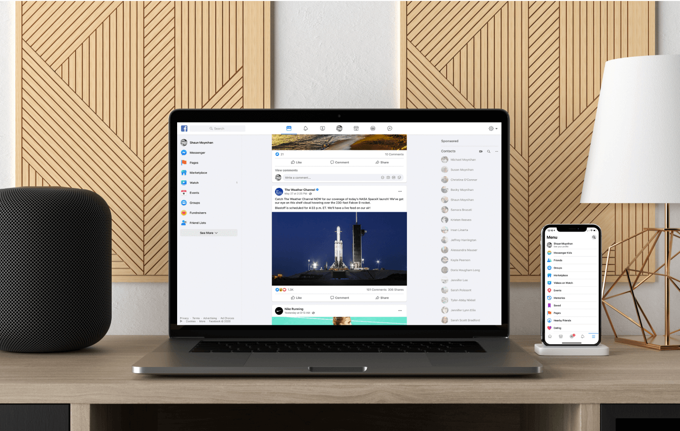 Facebook homepage image