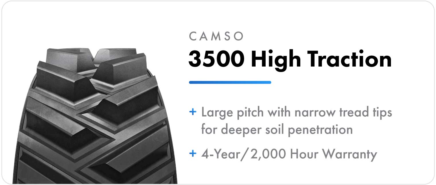 Camso 3500 High Traction replacement track for Case IH Rowtrac tractors