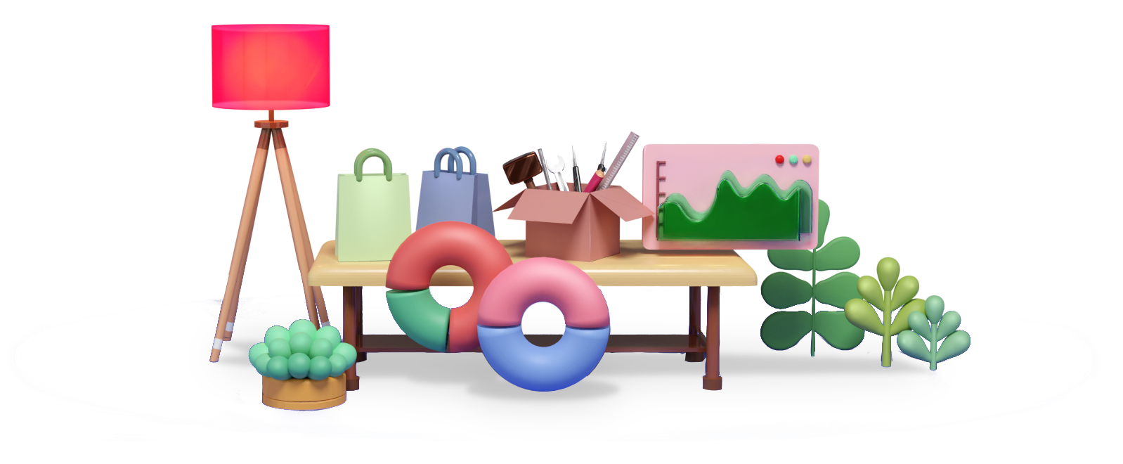 front of table with tools for ecommerce