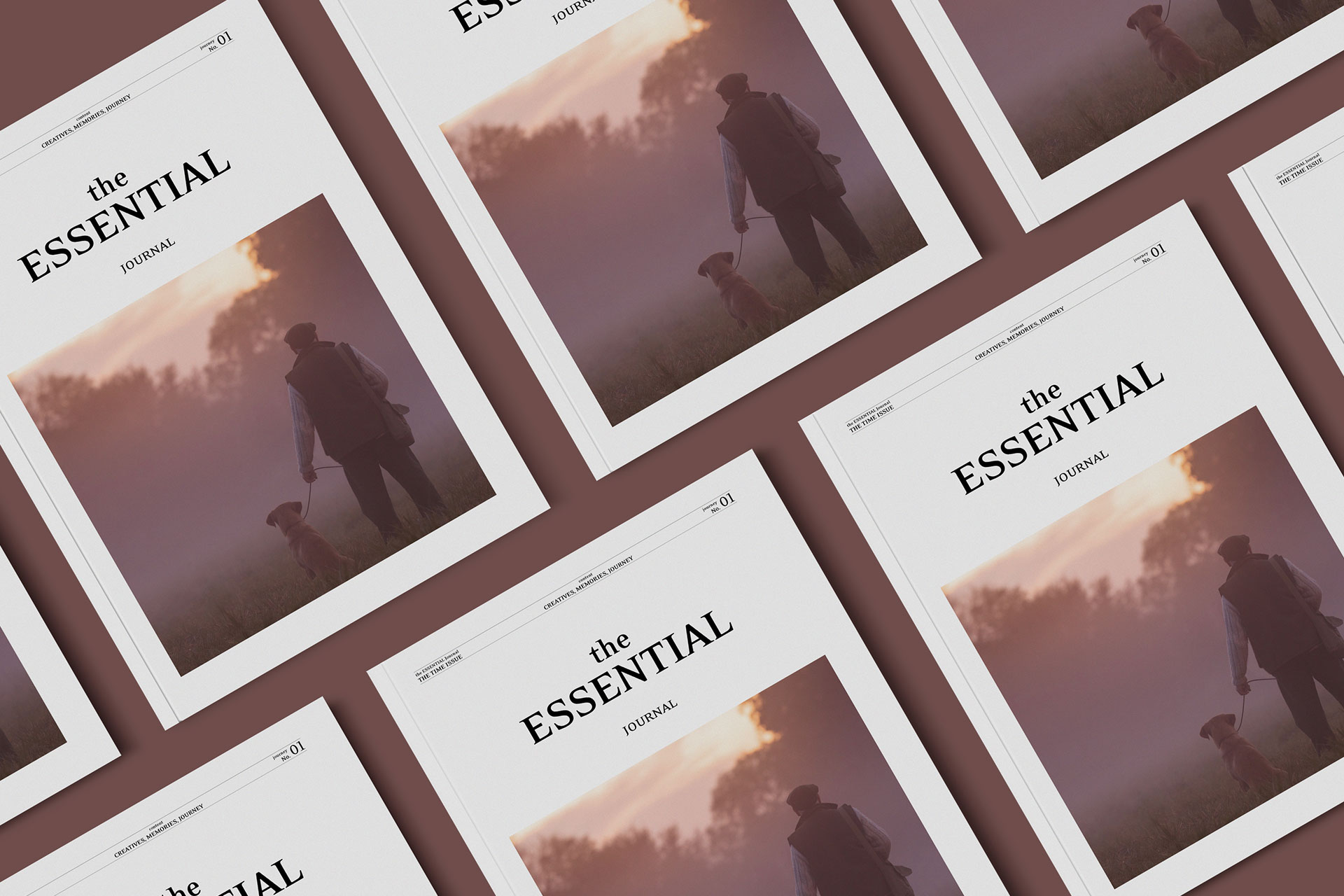 Magazine with man and dog