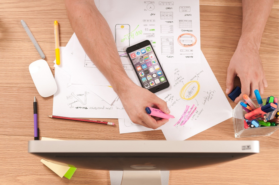 App Planung auf Papier