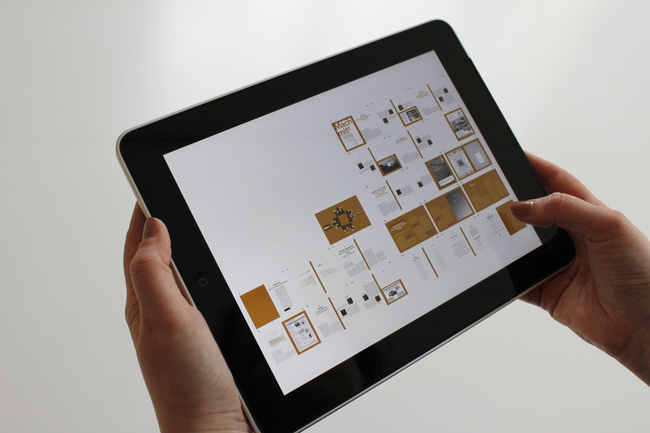 Baukasten auf Tablet