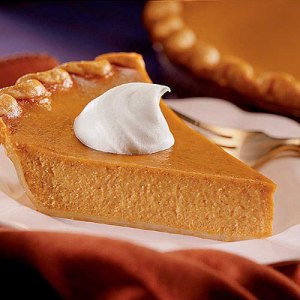 pumpkin pie at Thanksgiving