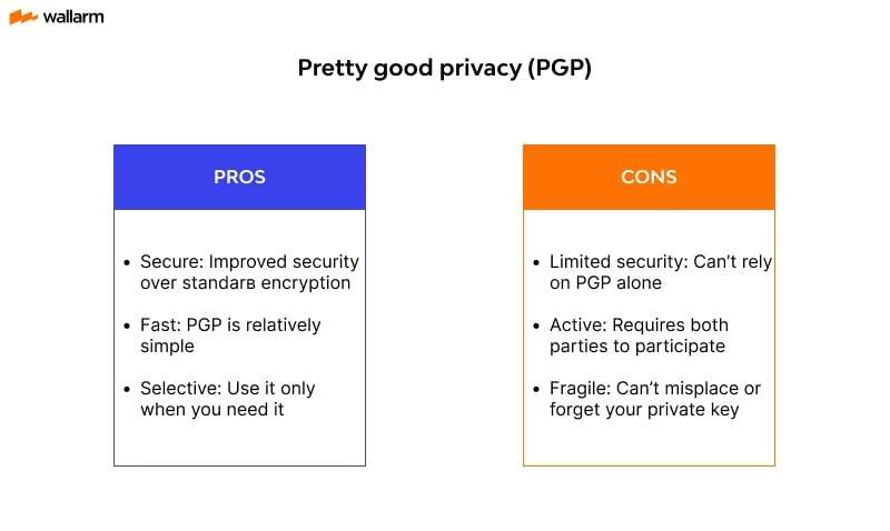 PGP encryption pros and cons