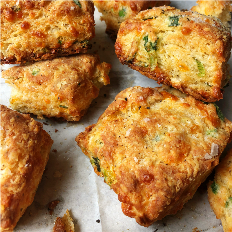 Cheddar Chive Scallion Biscuits Sara Tane