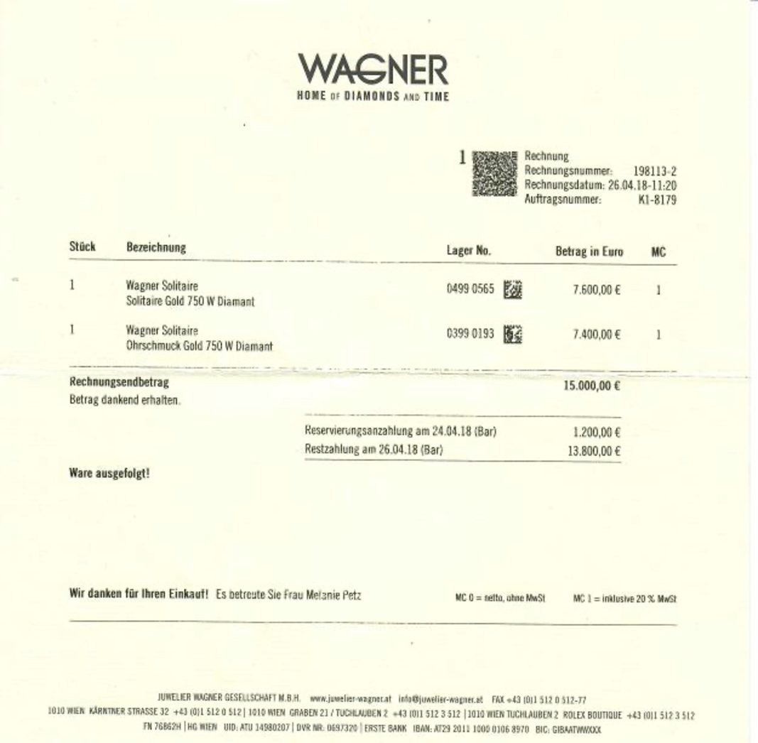 Wagner Weißgold Solitaire Ring mit 0.77ct Brillant — Bild 7 von 7