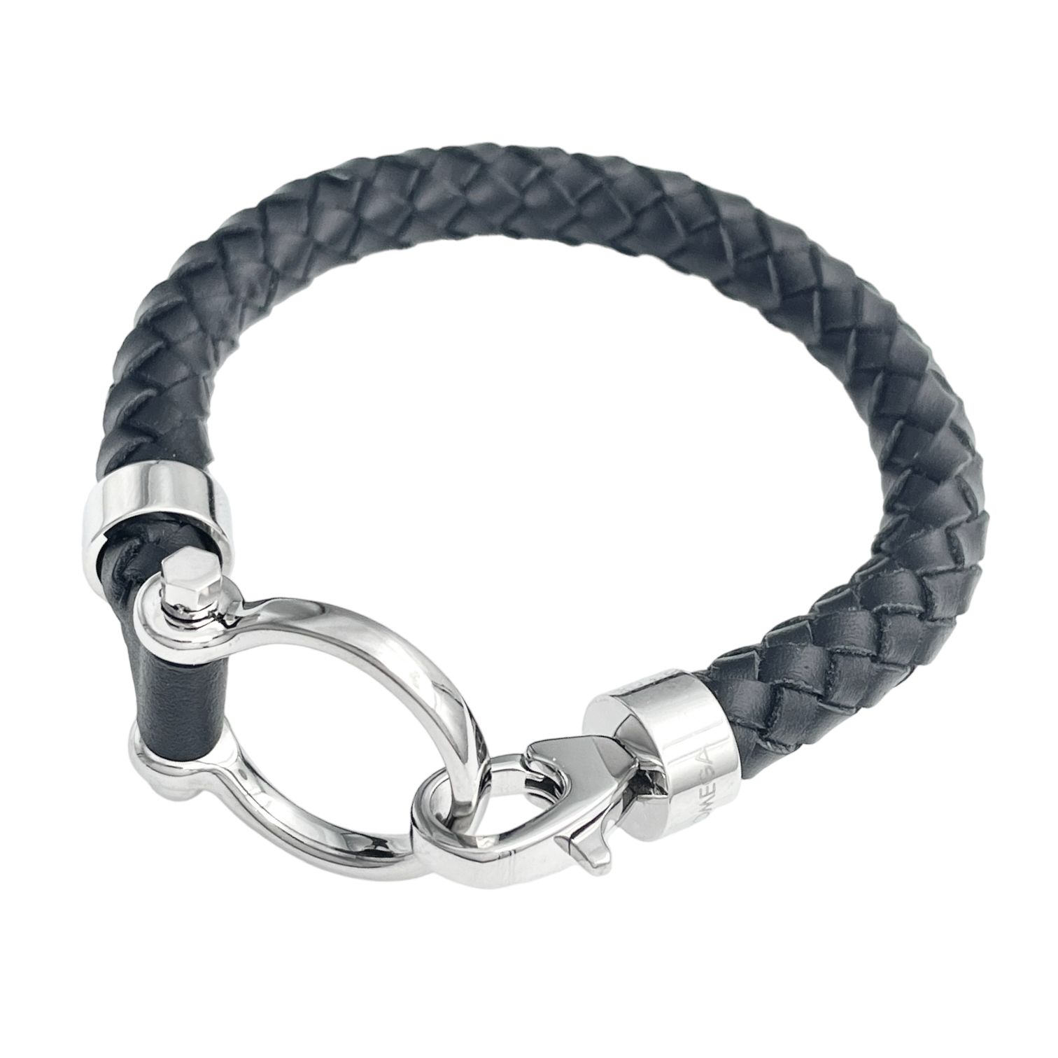 Sailing Armband Geflochtenem Leder Schwarz — Immagine 3 di 4