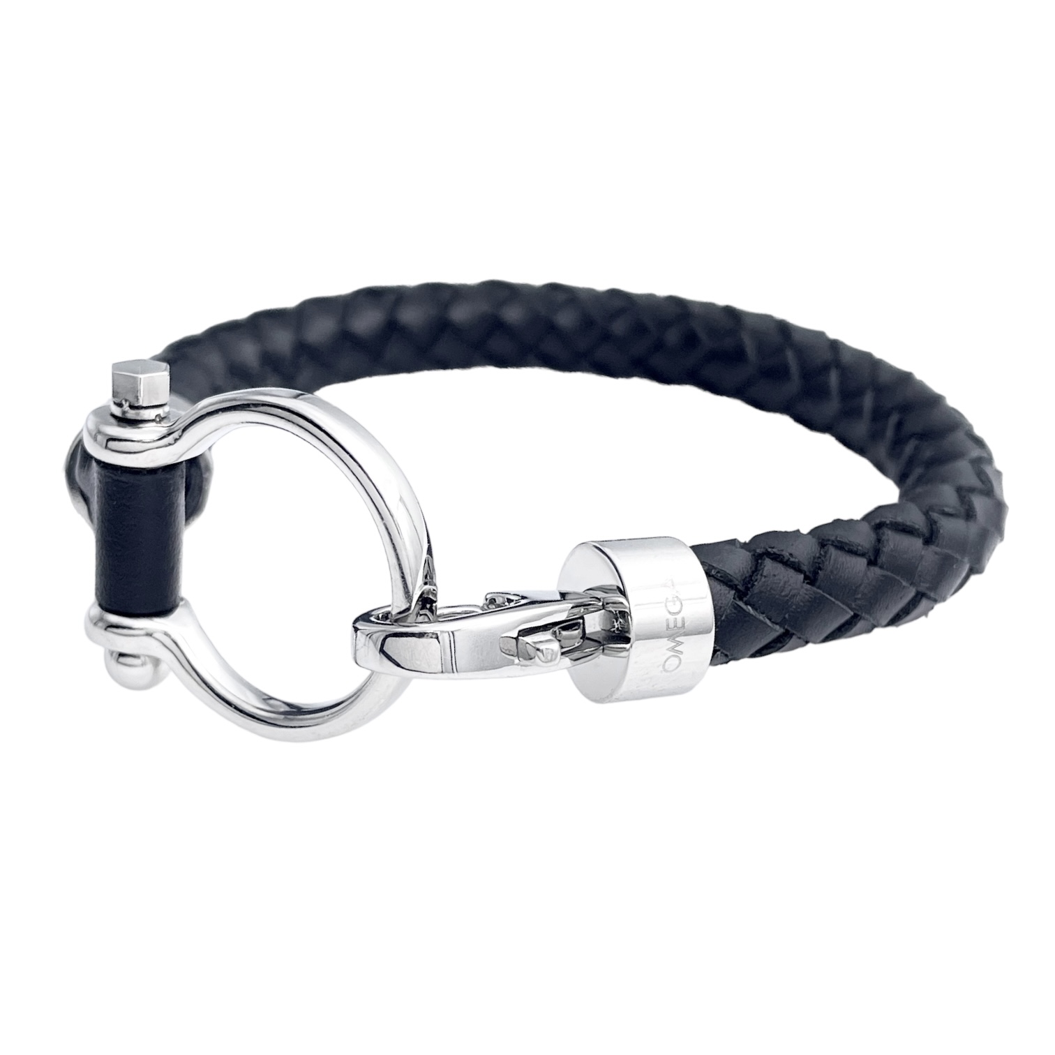 Sailing Armband Geflochtenem Leder Schwarz — Immagine 2 di 4