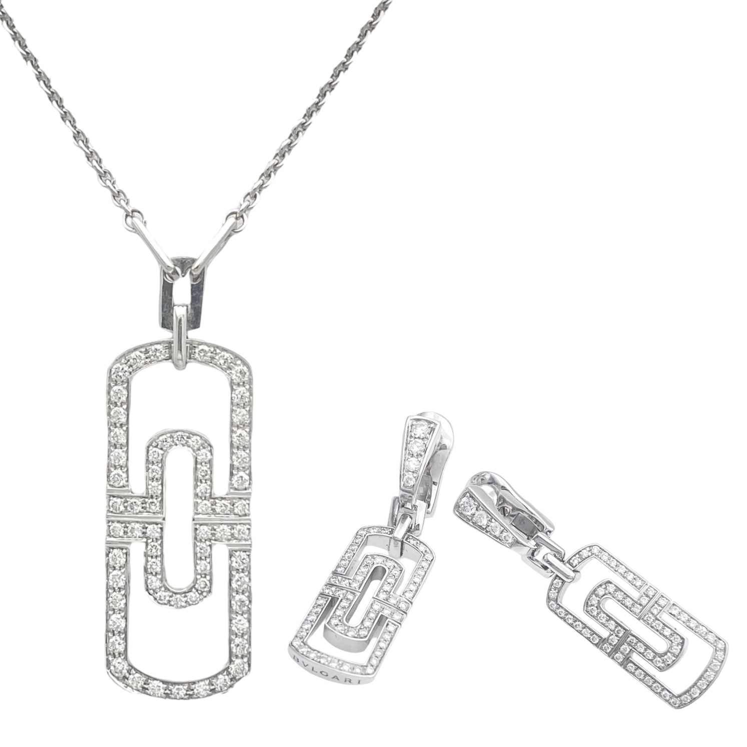 Bulgari Special Collection "Parentesi" Kette und Ohrringe Set — Image 2 sur 12