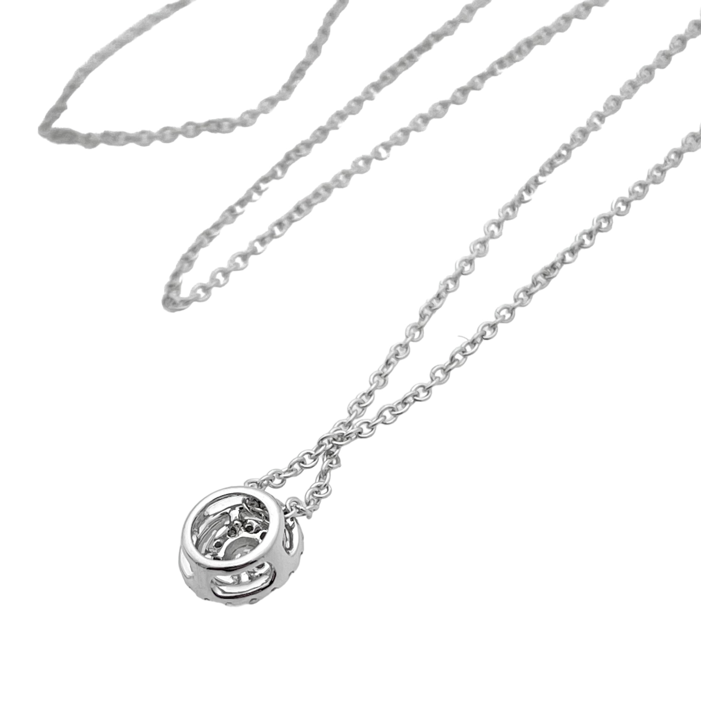Weißgold Kette mit Brillant Anhänger ca. 0.10ct Brillanten — Imagen 4 de 4