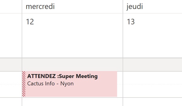 Réunion bloquée findtime