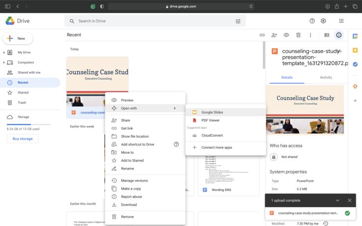 Convert PPT to Google Slides Step 6