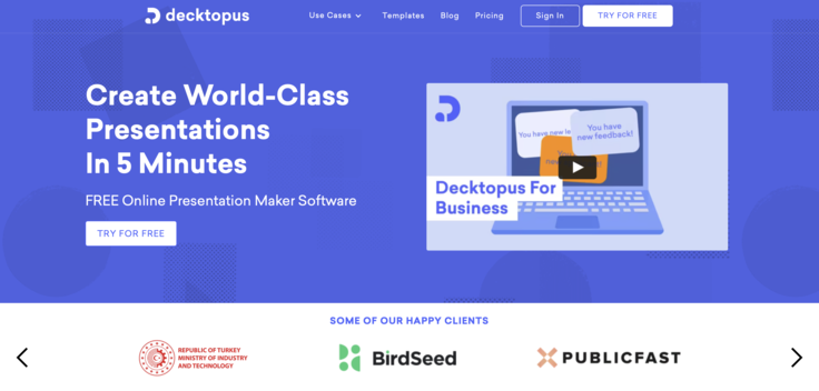 Decktopus, Modern Presentation Tool