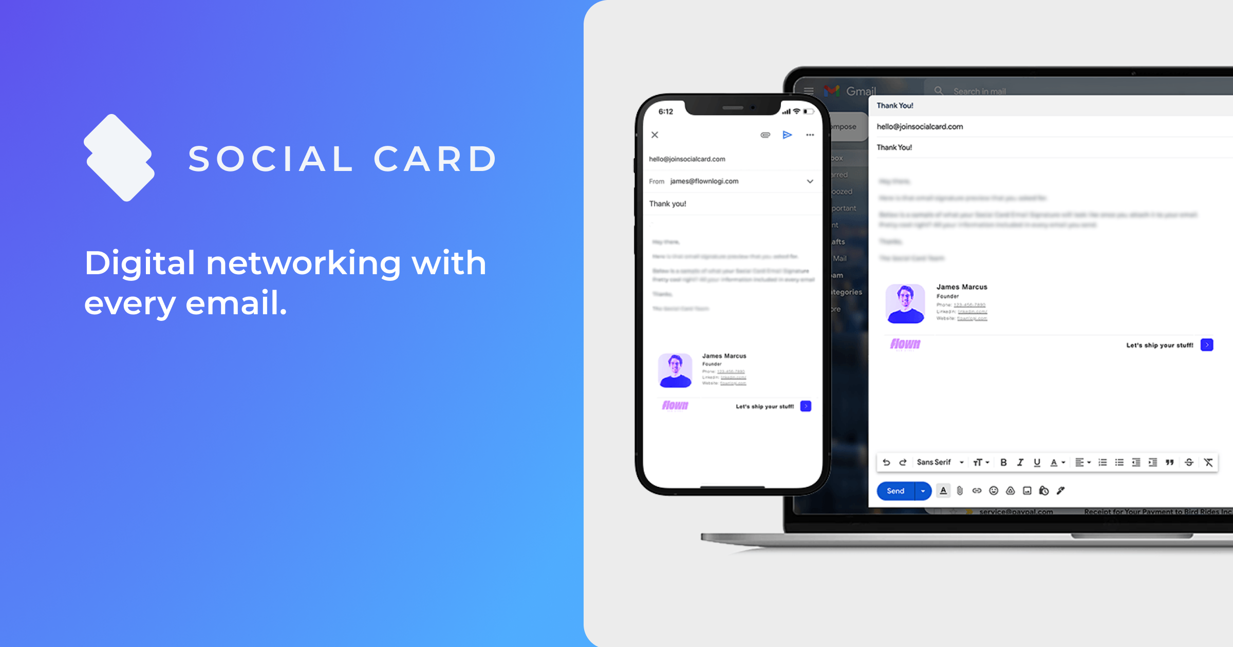 Email Signature Builder | Social Card