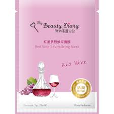 Hộp 8 miếng mặt nạ se khít lỗ chân lông và phục hồi My Beauty DiaryTaiwan Red Vine Revitalizing Mask Vang đỏ