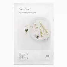 Mặt nạ giấy nuôi dưỡng và phục hồi da từ nhân sâm Hàn Quốc innisfree My Real Squeeze Mask - Ginseng 20ml