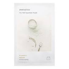 Mặt nạ giấy làm sáng mịn da từ gạo innisfree My real Squeeze Mask - Rice 20ml