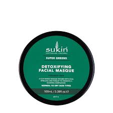 Mặt Nạ Đất Sét Thải Độc Và Làm Sáng Da Sukin Super Greens Detoxifying Facial Masque 100ml